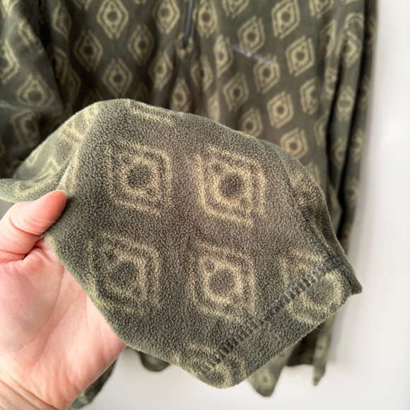 Eddie Bauer Mens Size XXL Green Long Sleeve Venture Fleece Pullover Shirt - Picture 7 of 10